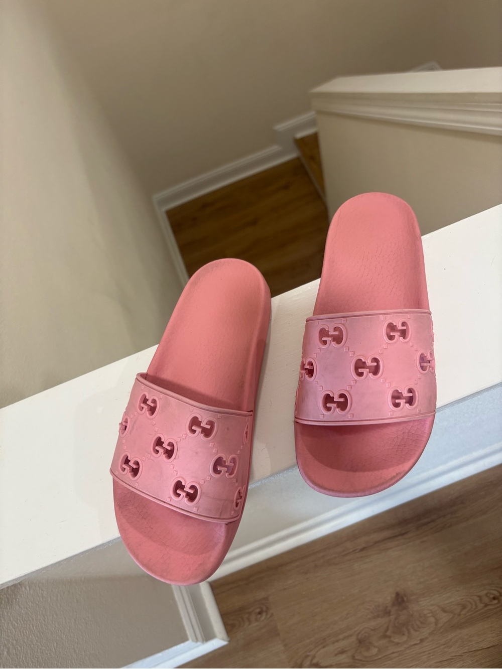 Pink Gucci Slide Sandals - Picture 2 of 3